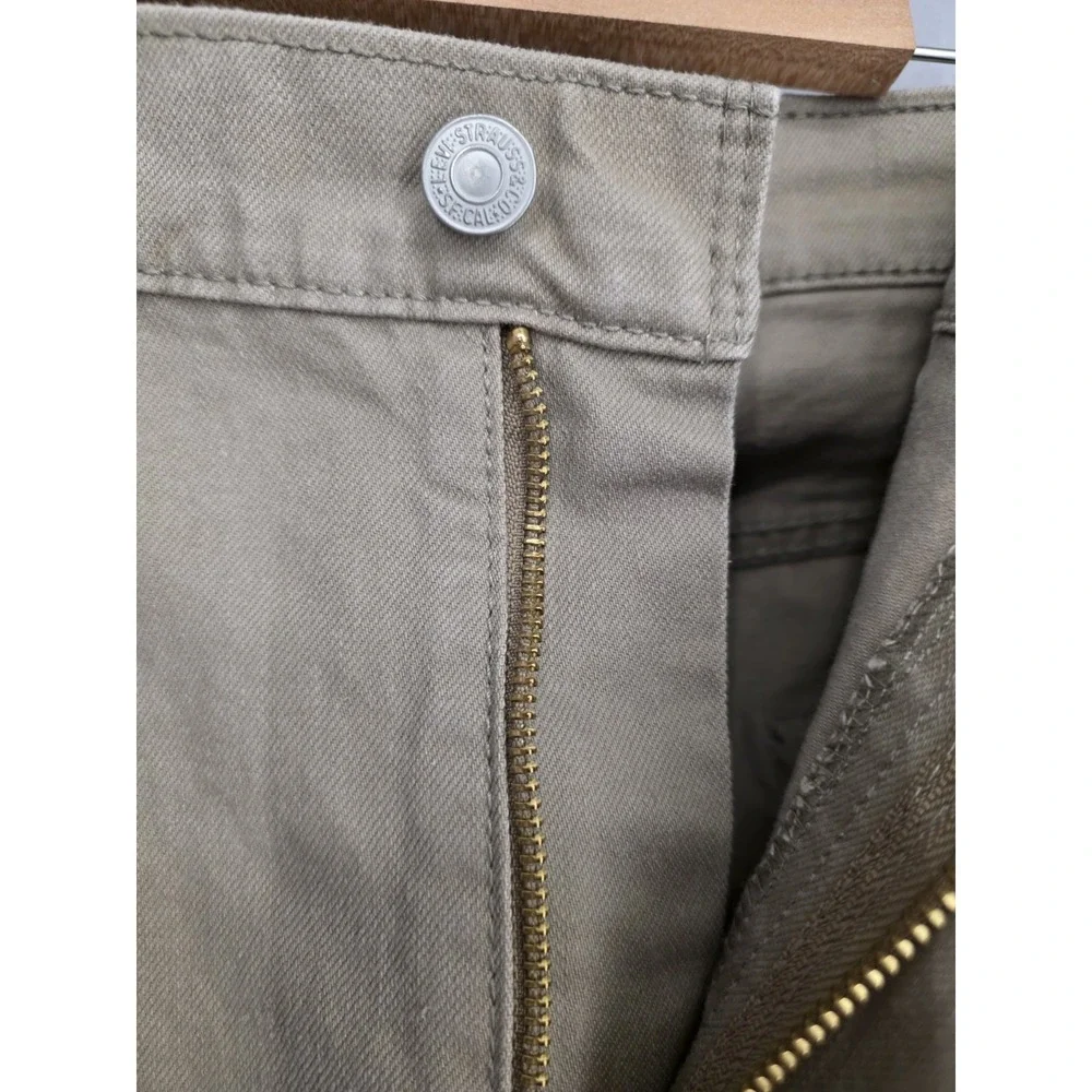 New Levis Original 511 Mens 46/28 (L26) Stretch KHAKI/BEIGE SlimFit Jeans RT:$70